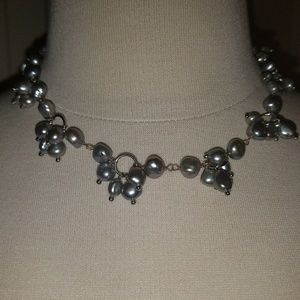 Gray pearl like neclace